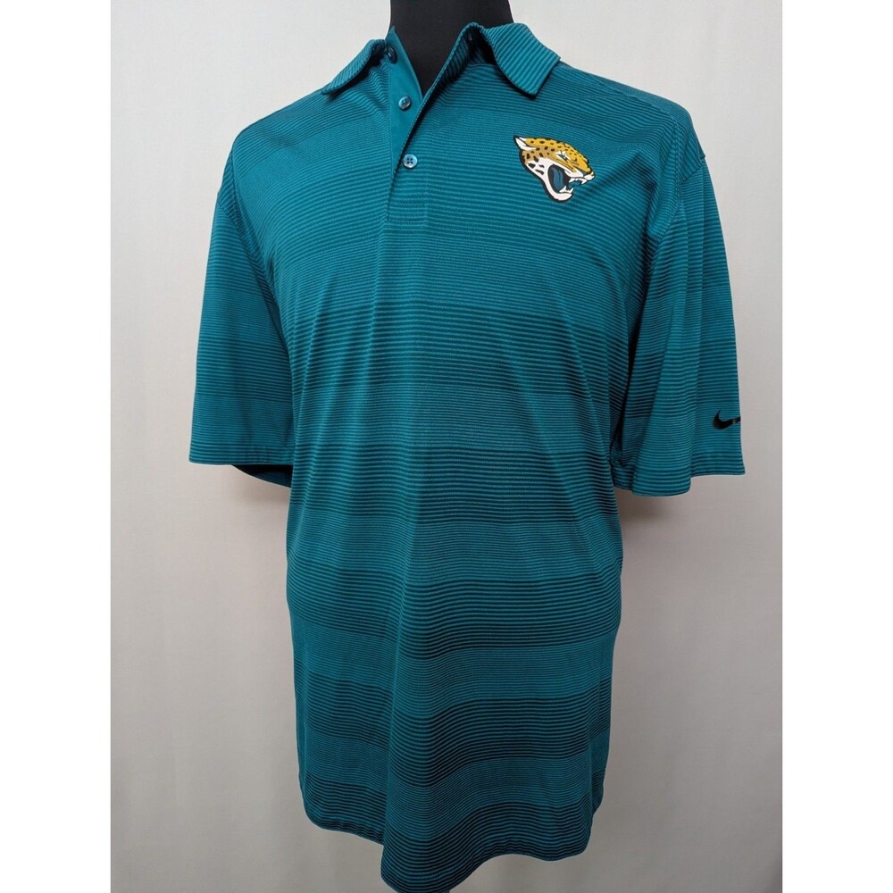 Nike Dri-Fit Jacksonville Jaguars Golf Polo Men Size XL Performance NFL Teal